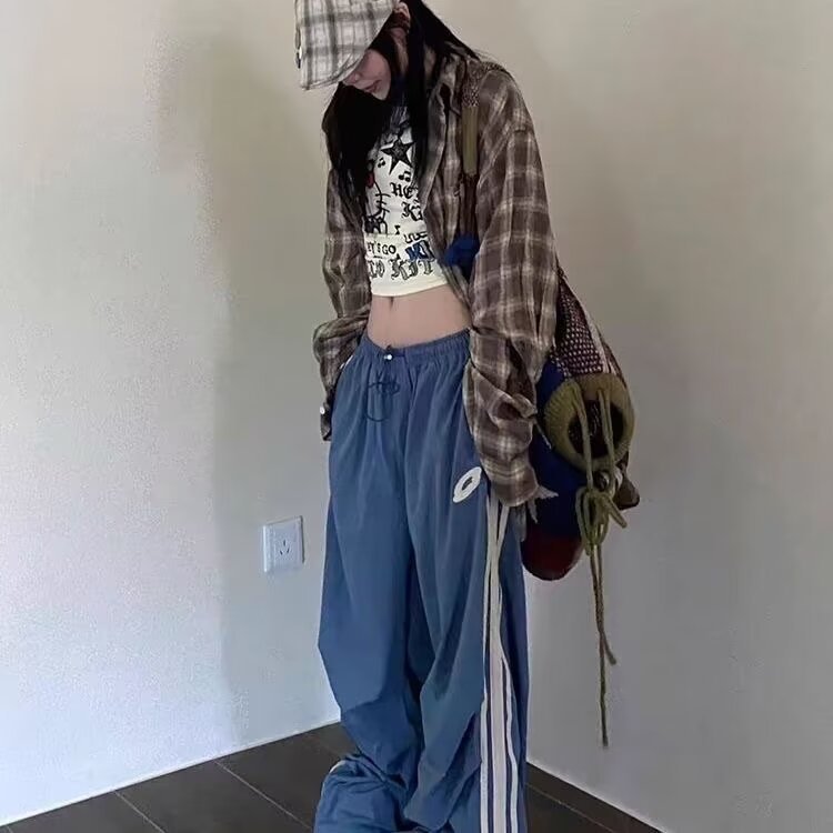 American High Street Striped Baggy Pants Women