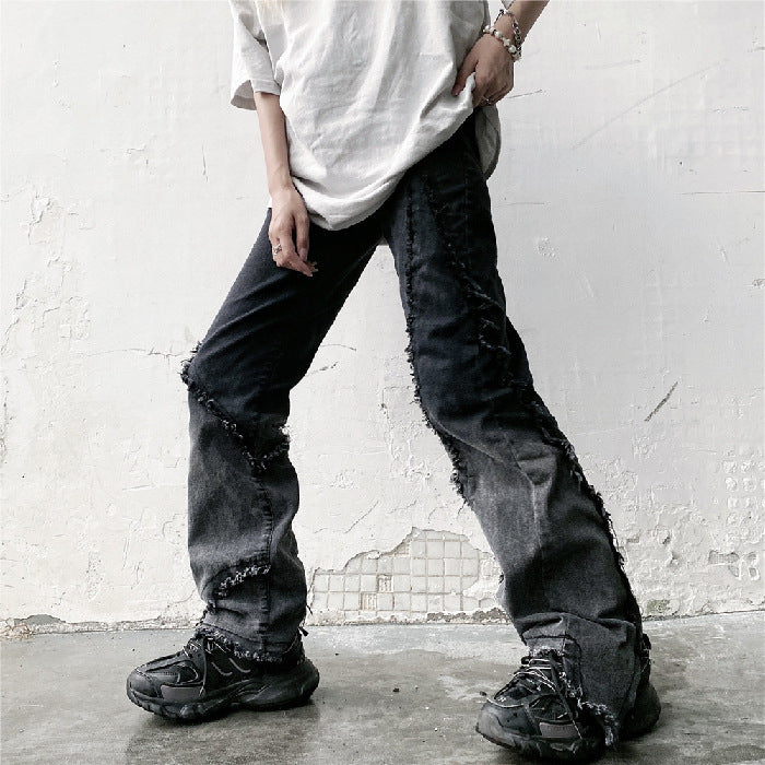 Street Retro Hip Hop Denim Pants Girl